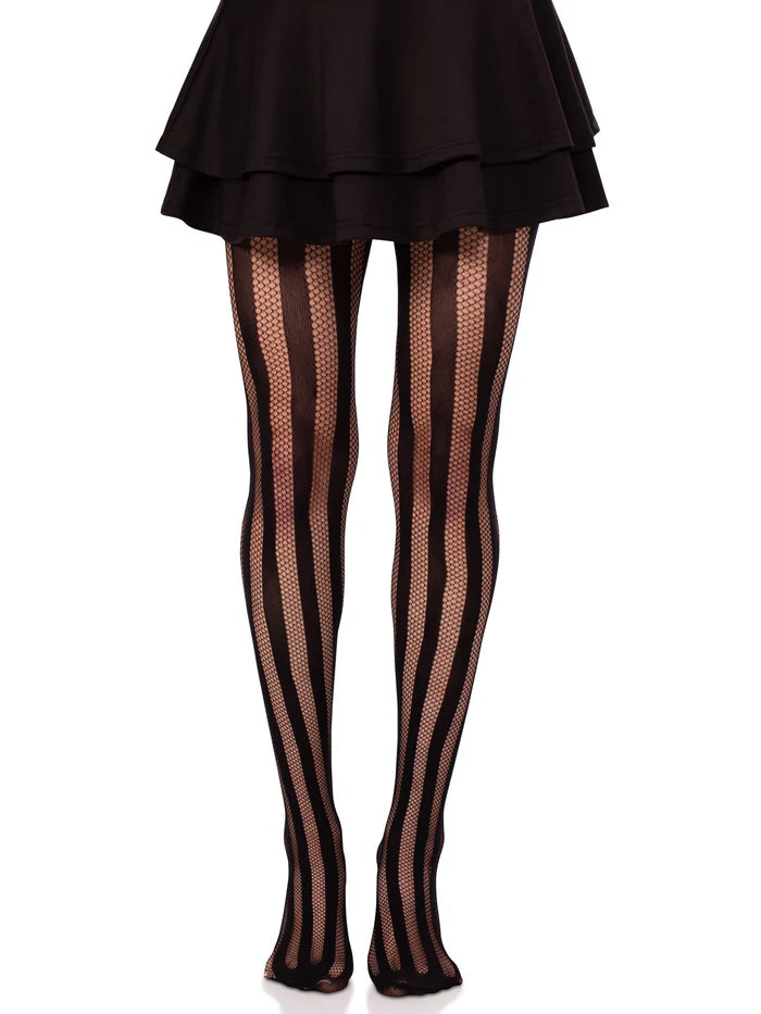 Kira Striped Net Tights