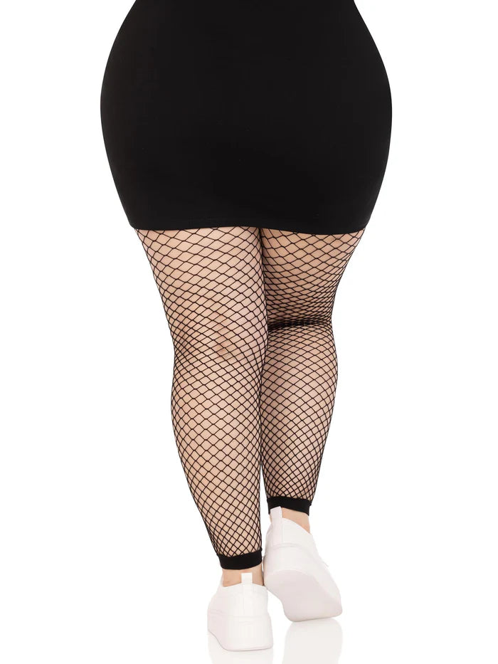 Darla Plus Fishnet Footless Tights