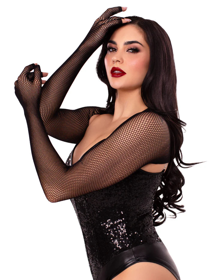 Fishnet Fingerless Shrug