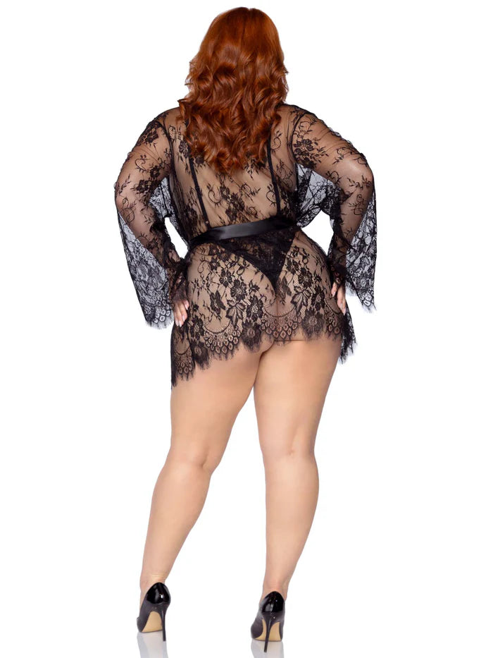 Plus Love Affair Robe & Teddy Set