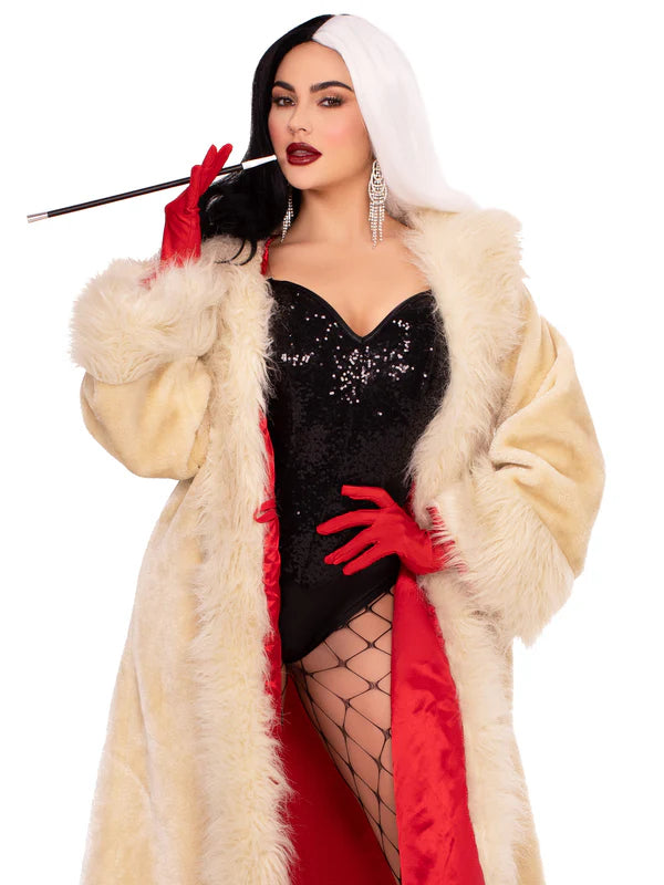 Satin Lined Villainess Faux-fur Coat