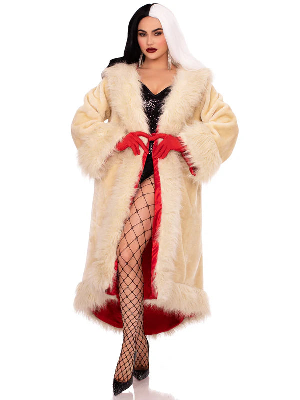 Satin Lined Villainess Faux-fur Coat
