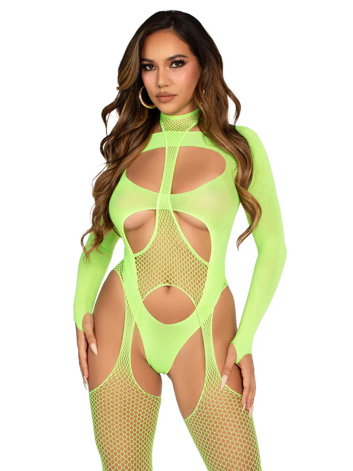 Coded Suspender Bodystocking & Teddy Set