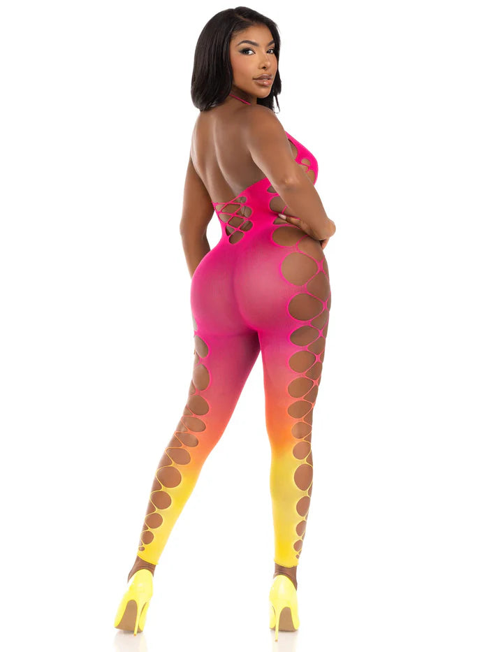 Rainbow Summer Footless Bodystocking