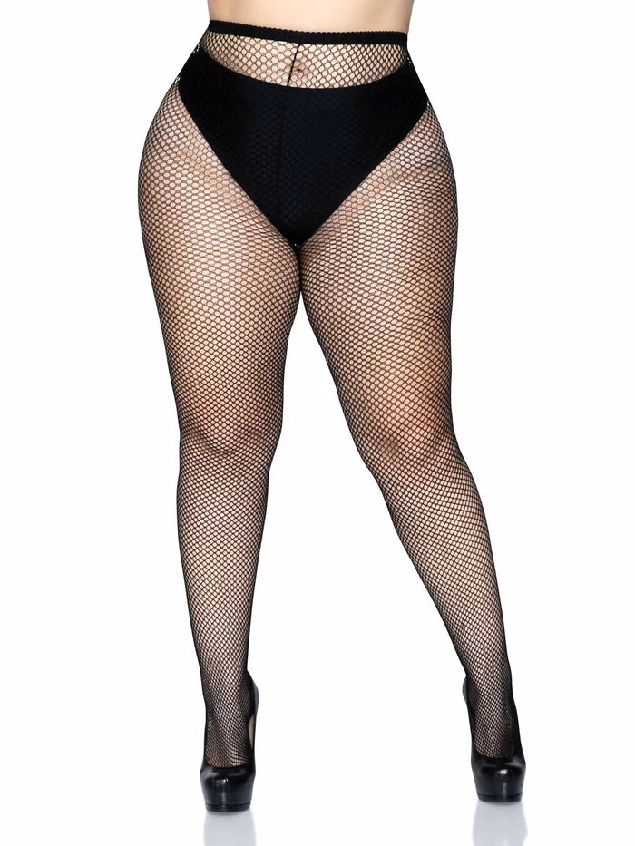 Lisa Plus Nylon Fishnet Tights