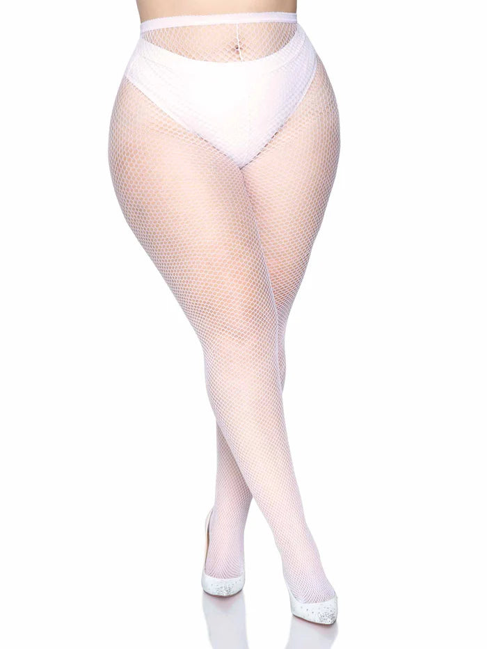 Lisa Plus Nylon Fishnet Tights