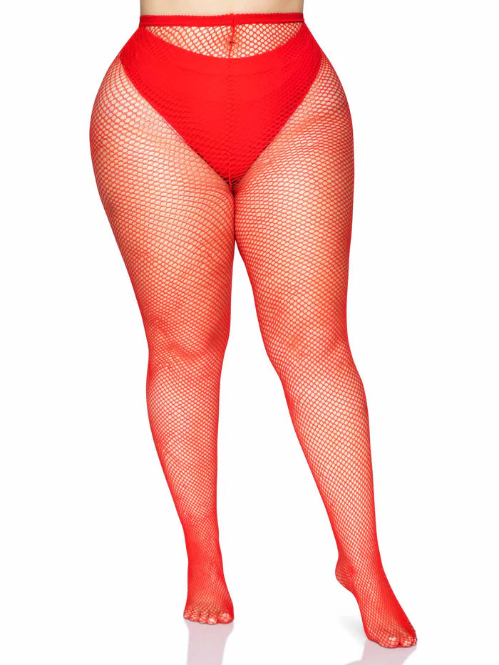 Lisa Plus Nylon Fishnet Tights