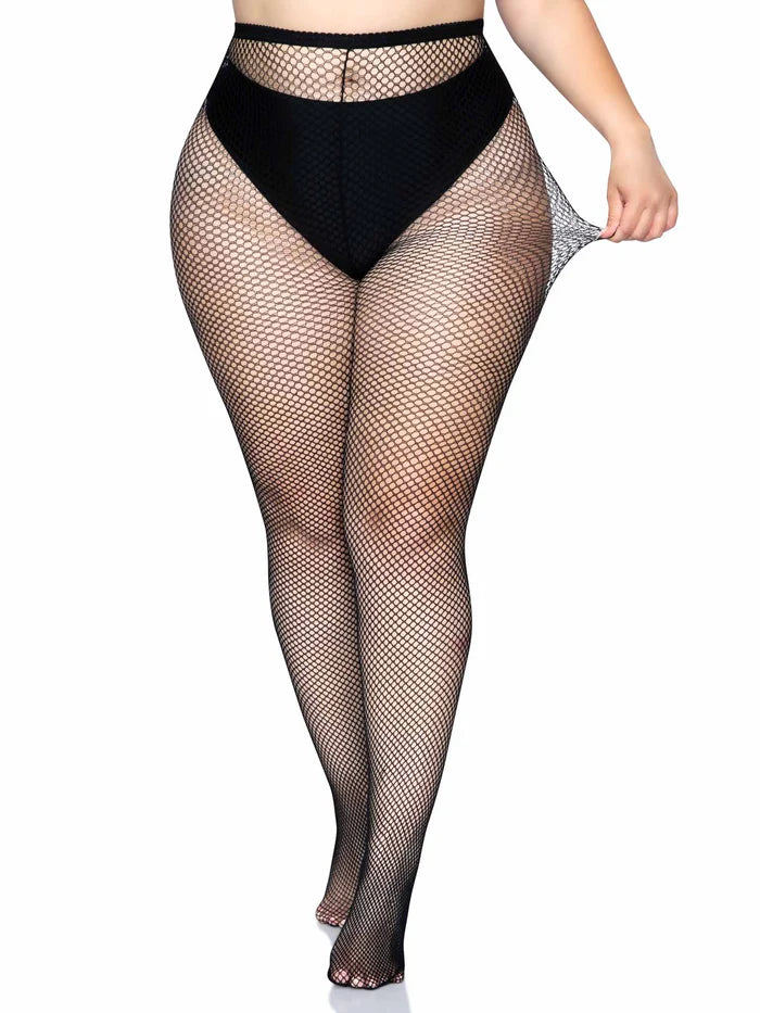 Lisa Plus Nylon Fishnet Tights