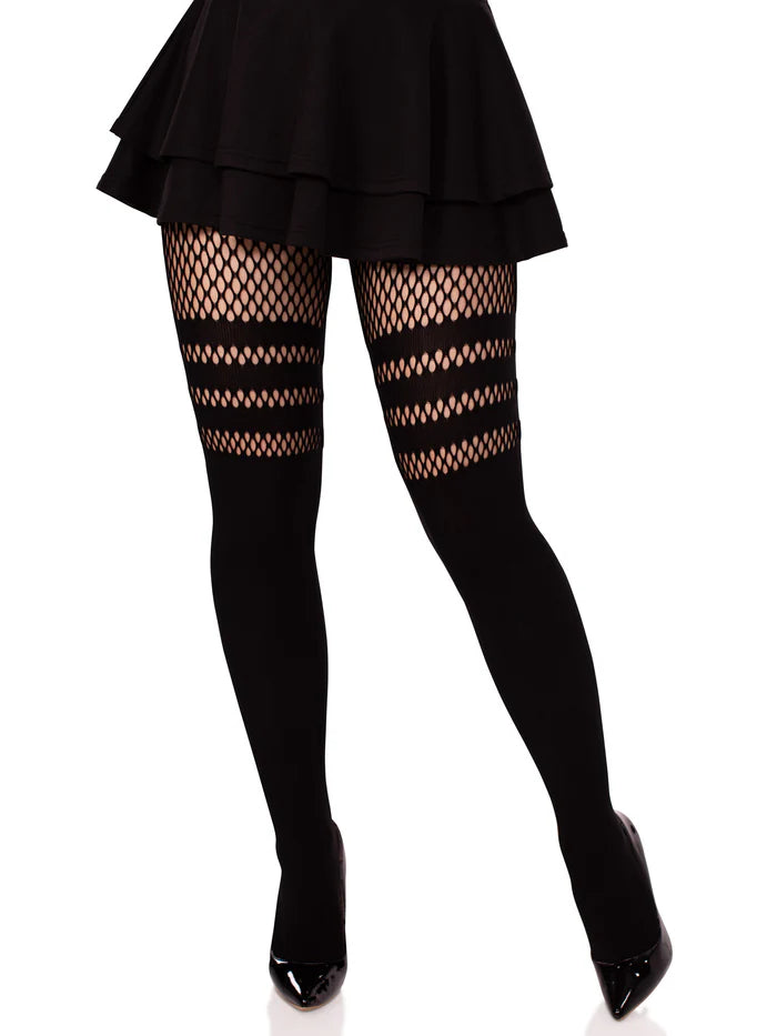 Ala Tights with Fishnet Accent