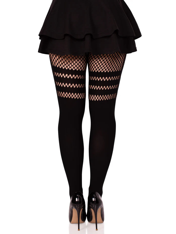 Ala Tights with Fishnet Accent