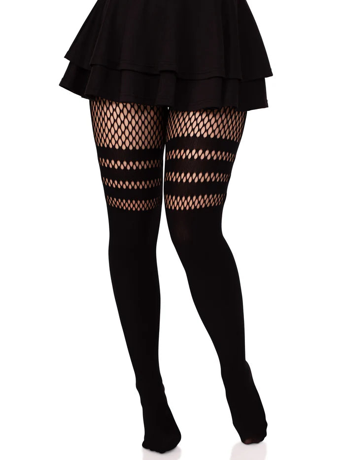 Ala Tights with Fishnet Accent