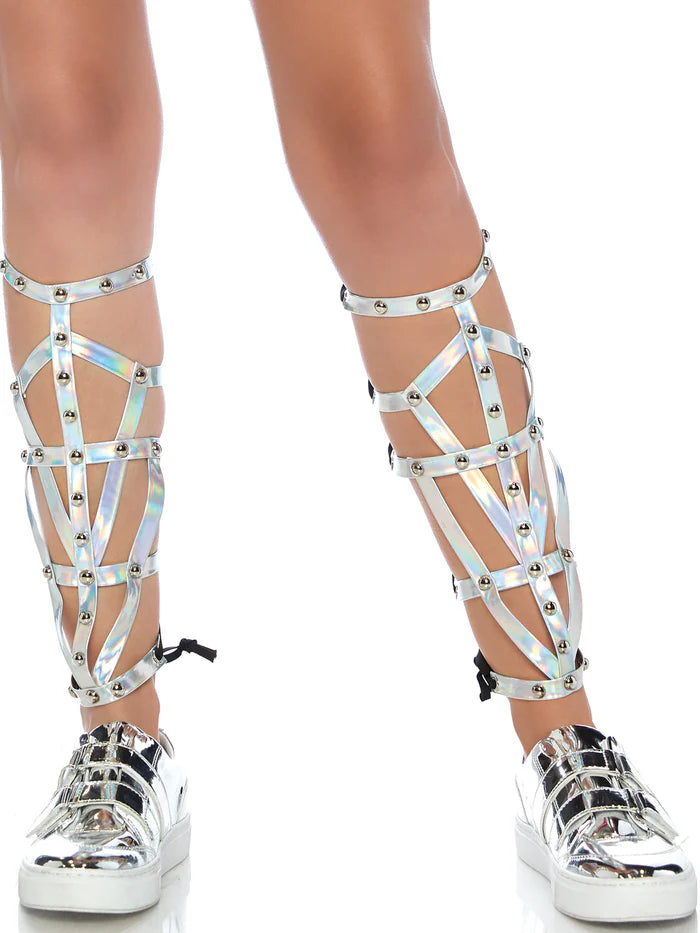Iridescent Studded Shin Guards