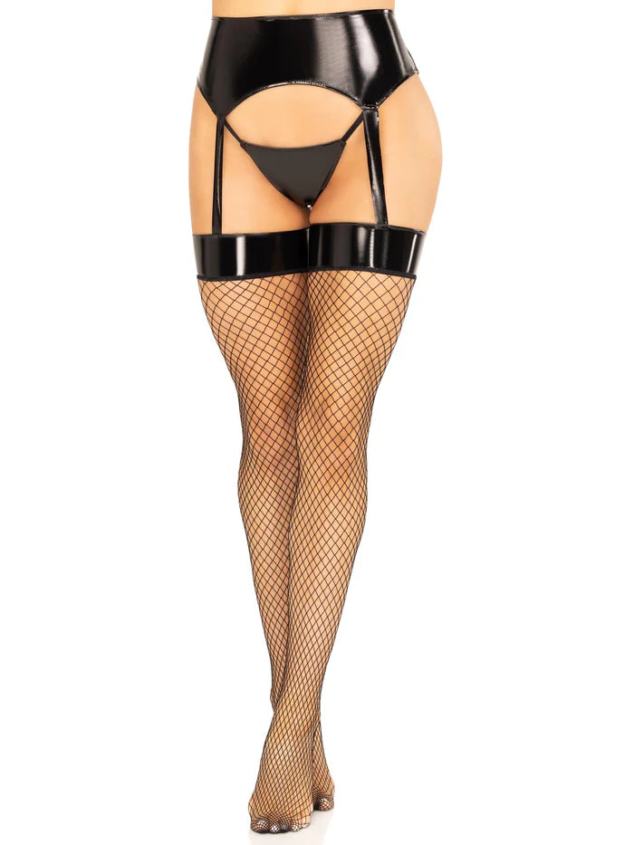 Stefania Garter Belt Fishnet Stockings